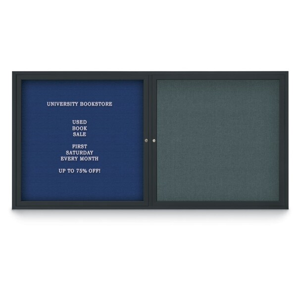 United Visual Products Corkboard, 60"x36", Cork/Satin UV405PLUS-SATIN-CORK - main